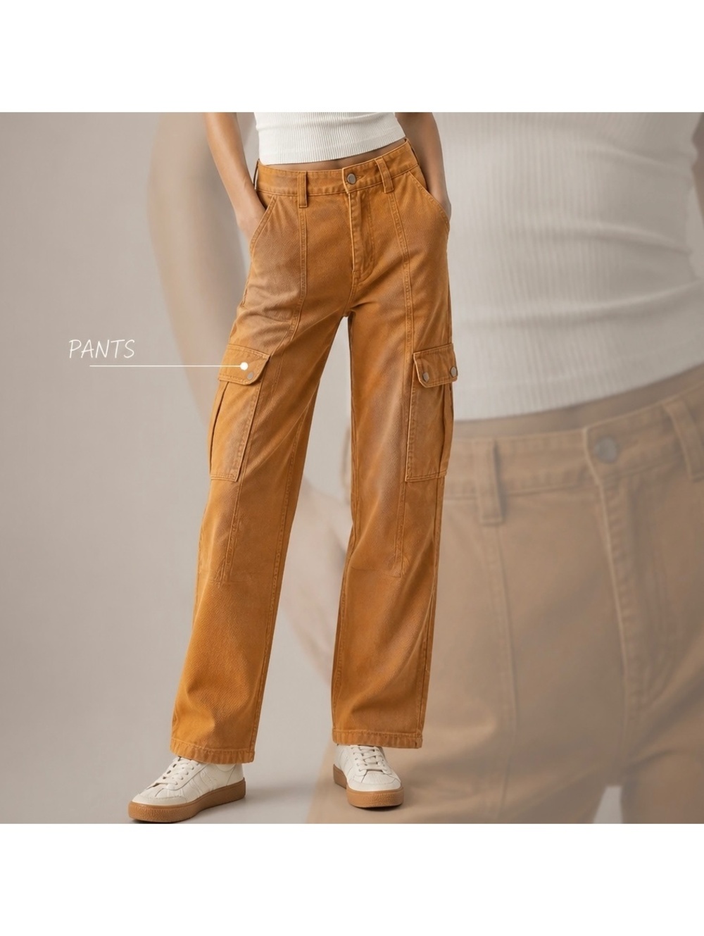 Billabong Wall To Wall Sandalwood Color Denim Cargo Pant Size M